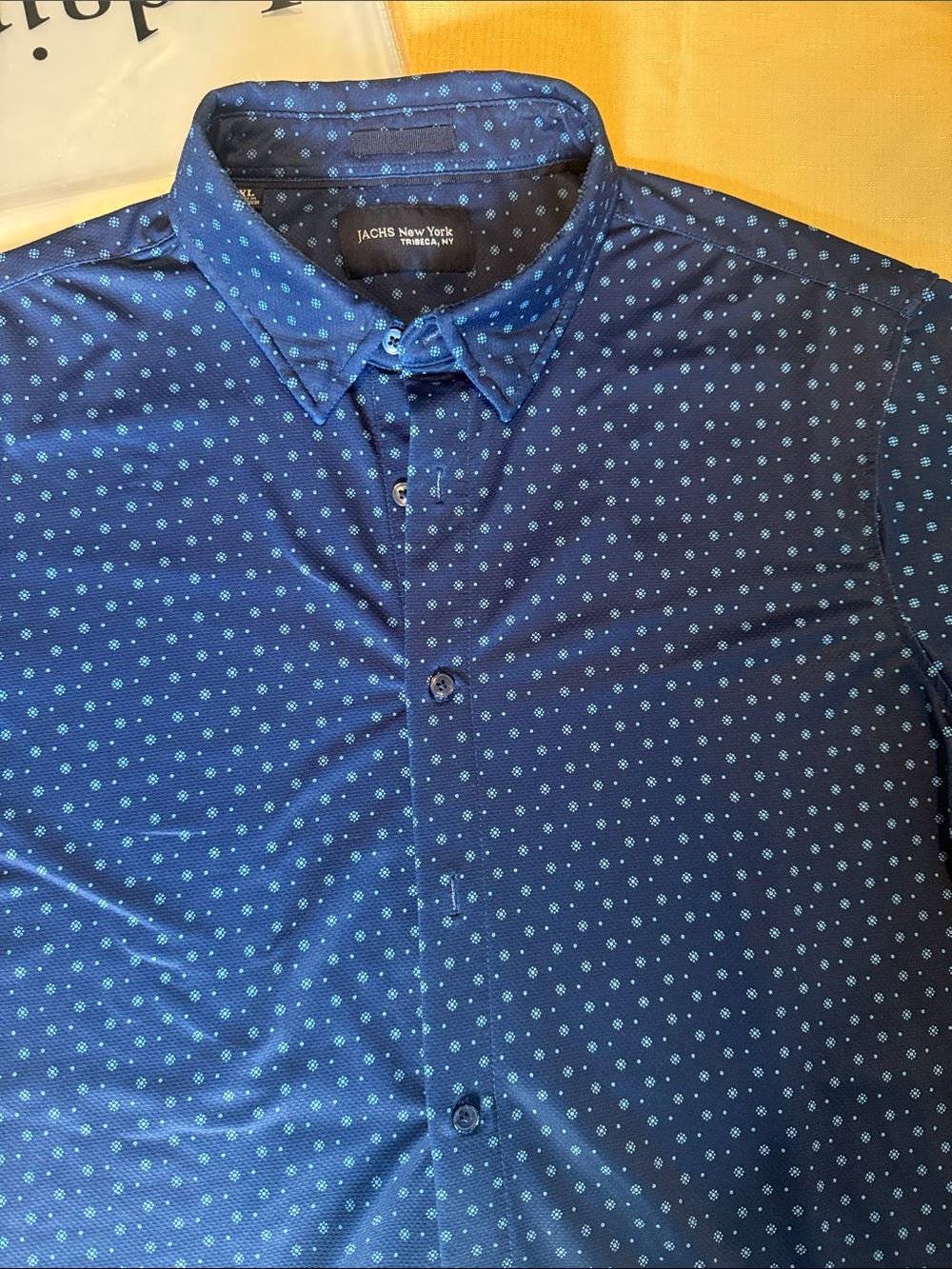 Jachs New York Blue Microdot Button-Down Shirt